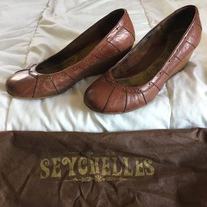 Brown Leather Wedges